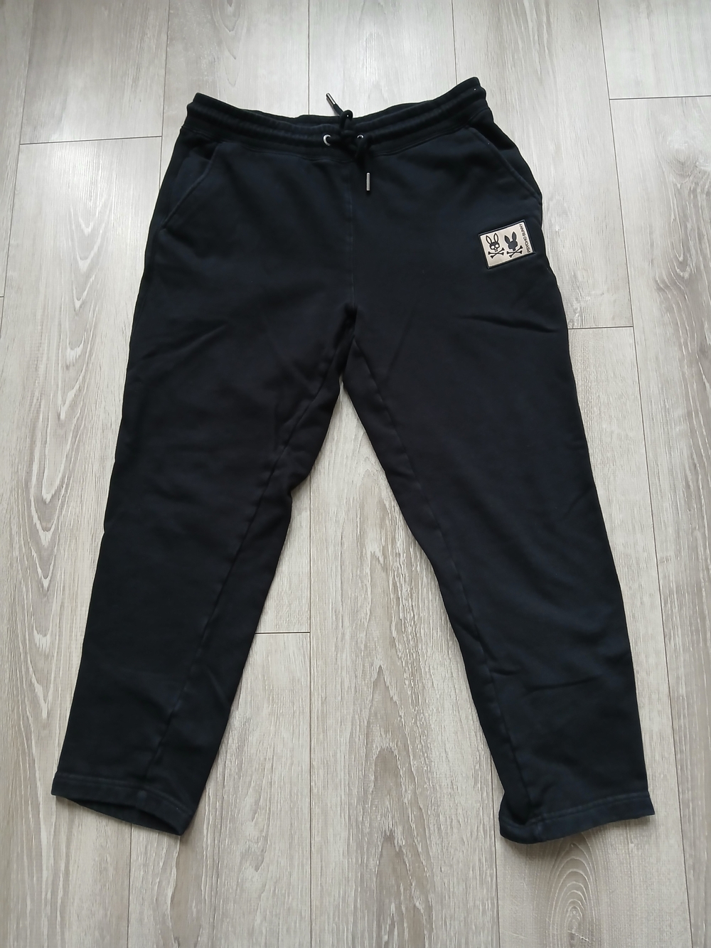Psycho Bunny Black Men's Jogger Size Small Sweatpants with Double Bunny Logo